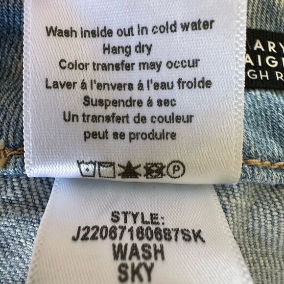 Veronica Beard Arya Straight High Rise Jeans Women 27 Sky Wash Button Fly - Picture 8 of 11